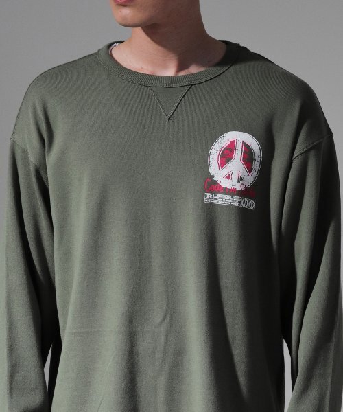 CODE I'M(コードアイエム)の「モノログプリントヘビーウェイトオーバーサイズ長袖Tシャツカーキ(Tシャツ/カットソー・メンズ・その他・MEDIUM/LARGE/X-LARGE)」の2枚目の写真