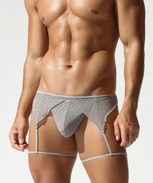 WESTBOY（ウエストボーイ）の「メンズ レース アンダーウェア ガーターベルト Tバック ブリーフ フィジーク マッスル ボディービル WO25W13UW09（ブリーフ）」