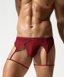 WESTBOY（ウエストボーイ）の「メンズ レース アンダーウェア ガーターベルト Tバック ブリーフ フィジーク マッスル ボディービル WO25W13UW09（ブリーフ）」