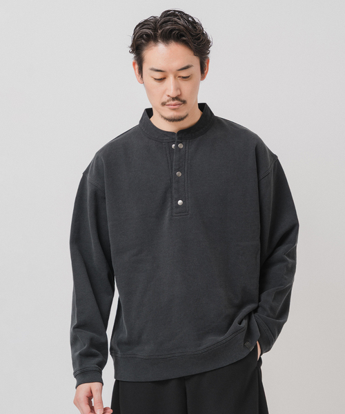 EDIFICE（エディフィス）の「Ecofade スナップ プルオーバー（Tシャツ/カットソー・メンズ・ブラック系その他/キャメル・MEDIUM/LARGE）」の5枚目の写真