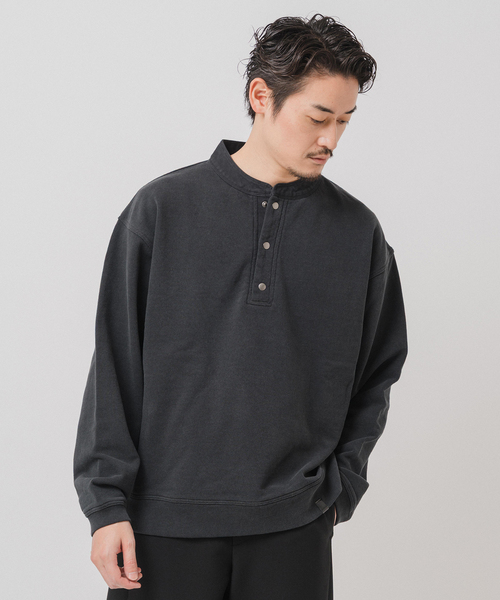 EDIFICE（エディフィス）の「Ecofade スナップ プルオーバー（Tシャツ/カットソー・メンズ・ブラック系その他/キャメル・MEDIUM/LARGE）」の8枚目の写真