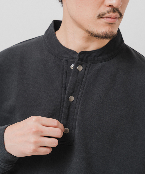 EDIFICE（エディフィス）の「Ecofade スナップ プルオーバー（Tシャツ/カットソー・メンズ・ブラック系その他/キャメル・MEDIUM/LARGE）」の9枚目の写真