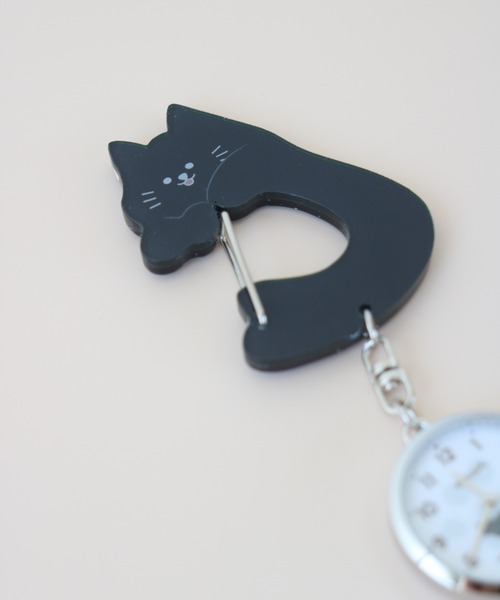SiNCERE（シンシア）の「カラビナタイプ キーチェーン ウォッチ アニマル ねこ ぽてにゃ ST315（チャーム・レディース・ホワイト系1/ホワイト系/ブラック/ホワイト・ONE SIZE）」の7枚目の写真