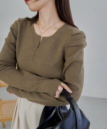 CAPRICIEUX LE'MAGE | ホックヘンリーパフニット(ニット/セーター)