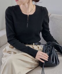 CAPRICIEUX LE'MAGE | ホックヘンリーパフニット(ニット/セーター)