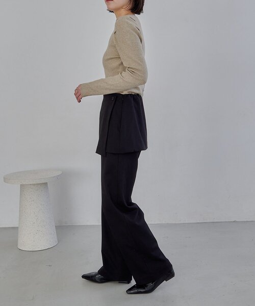 CAPRICIEUX LE'MAGE（カプリシューレマージュ）の「ホックヘンリーパフニット（ニット/セーター・レディース・ベージュ/ブラック/ブラウン/オフホワイト・FREE）」の20枚目の写真