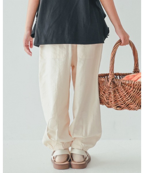 NHT（エヌエイチティー）の「エヌエイチティー ロングサーカスパンツ（その他パンツ・キッズ・アイボリー/ピンク/グリーン・120cm/130cm/140cm/150cm/160cm）」の2枚目の写真