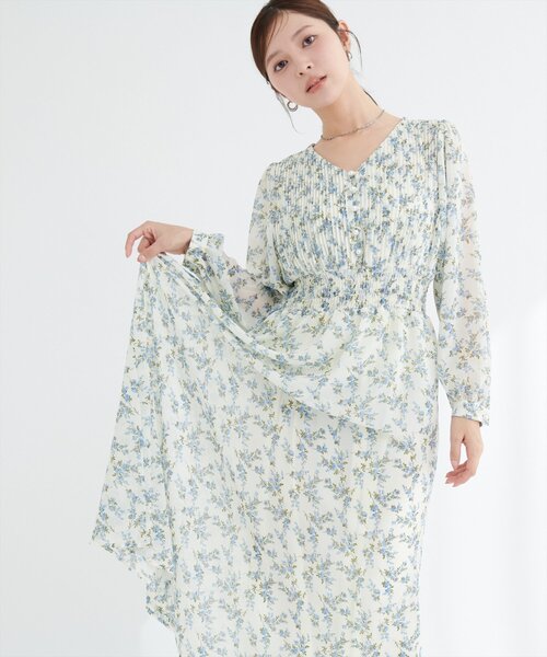 natural couture（ナチュラルクチュール）の「ピンタックプリーツお上品ワンピース（ワンピース・レディース・その他2/その他1/ピンクベージュ/その他4/その他3/チャコールグレー・FREE）」の4枚目の写真