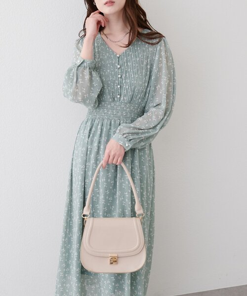 natural couture（ナチュラルクチュール）の「ピンタックプリーツお上品ワンピース（ワンピース・レディース・その他2/その他1/ピンクベージュ/その他4/その他3/チャコールグレー・FREE）」の5枚目の写真