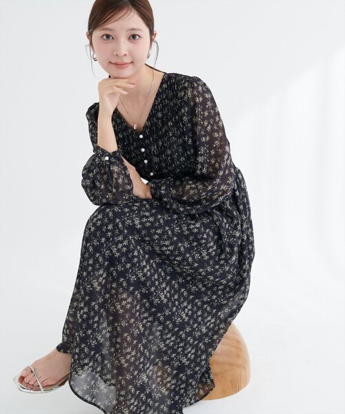 natural couture（ナチュラルクチュール）の「ピンタックプリーツお上品ワンピース（ワンピース・レディース・その他2/その他1/ピンクベージュ/その他4/その他3/チャコールグレー・FREE）」の12枚目の写真