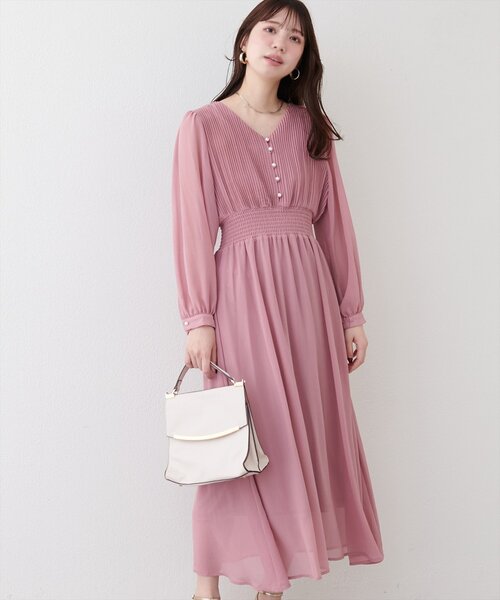 natural couture（ナチュラルクチュール）の「ピンタックプリーツお上品ワンピース（ワンピース・レディース・その他2/その他1/ピンクベージュ/その他4/その他3/チャコールグレー・FREE）」の22枚目の写真