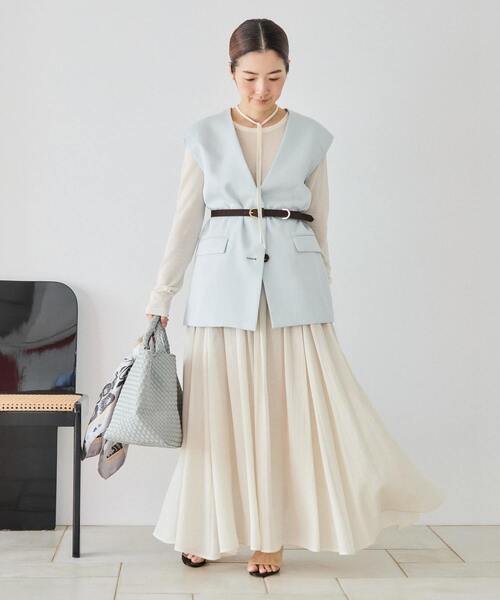 martinique(マルティニーク)の「《コラボ》川上さやかさん×martiniqueVネックジレ(セットアップ可)(ベスト・レディース・サックスブルー/ネイビー・FREE)」の8枚目の写真