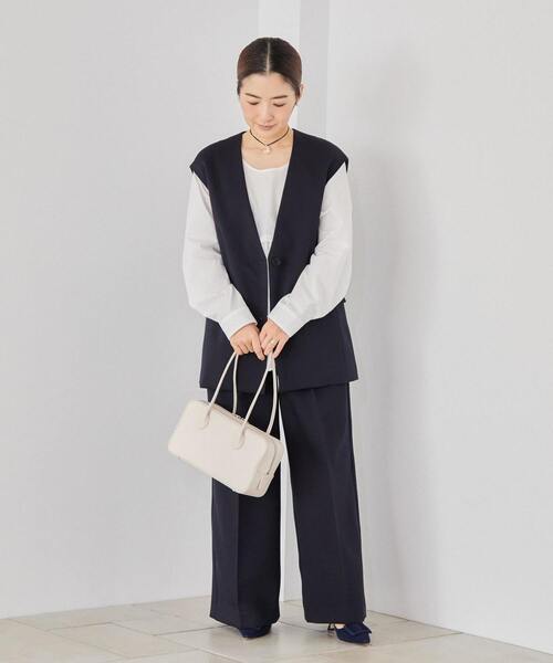 martinique(マルティニーク)の「《コラボ》川上さやかさん×martiniqueVネックジレ(セットアップ可)(ベスト・レディース・サックスブルー/ネイビー・FREE)」の13枚目の写真