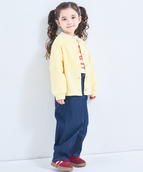 pairmanon（ペアマノン）の「【軽やかスウェット】ガールズ きらきらハートボタン カーディガン（カーディガン/ボレロ・キッズ・ライトブルー/イエロー/ブラック・120/100/90/130/110/150/140）」の22枚目の写真