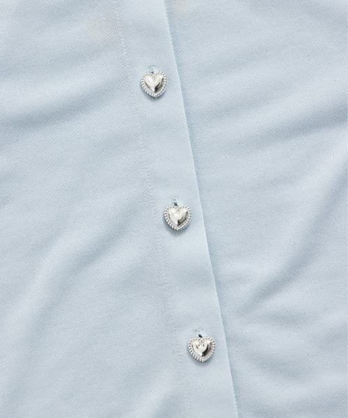 pairmanon（ペアマノン）の「【軽やかスウェット】ガールズ きらきらハートボタン カーディガン（カーディガン/ボレロ・キッズ・ライトブルー/イエロー/ブラック・120/100/90/130/110/150/140）」の15枚目の写真