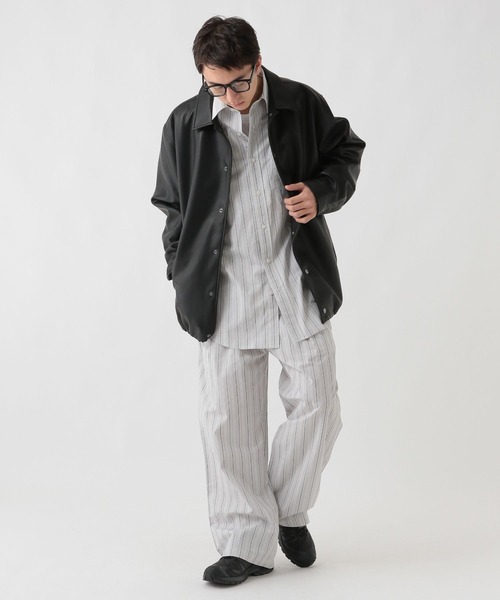 GEORGE'S(ジョージズ)の「ブロードストライプパンツ(その他パンツ・メンズ・ライトグレー/ブルー・LARGE/MEDIUM)」の3枚目の写真