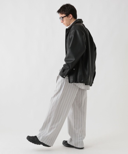 GEORGE'S(ジョージズ)の「ブロードストライプパンツ(その他パンツ・メンズ・ライトグレー/ブルー・LARGE/MEDIUM)」の4枚目の写真