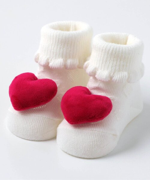 apres les cours(アプレレクール)の「ハート&星モチーフソックス(ベビーシューズ/ベビーソックス・キッズ・イエロー/レッド・12/9)」の9枚目の写真