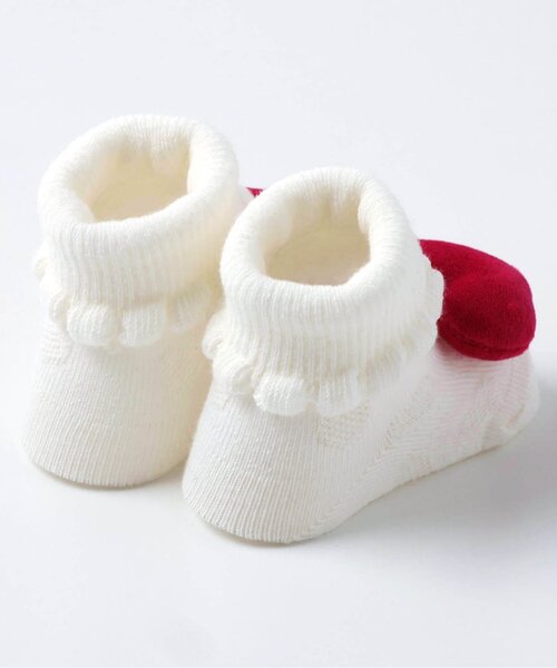 apres les cours(アプレレクール)の「ハート&星モチーフソックス(ベビーシューズ/ベビーソックス・キッズ・イエロー/レッド・12/9)」の11枚目の写真