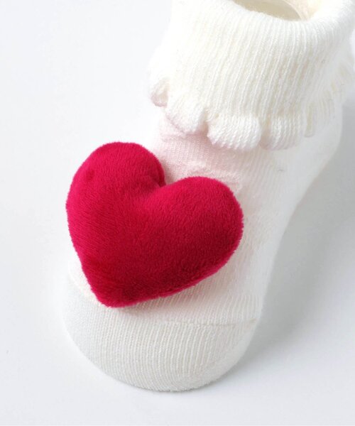apres les cours(アプレレクール)の「ハート&星モチーフソックス(ベビーシューズ/ベビーソックス・キッズ・イエロー/レッド・12/9)」の13枚目の写真