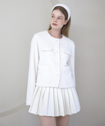 CATTLINE（カトリン）の「フェミニンパールファージャケット（アイボリー）（ムートンコート）」