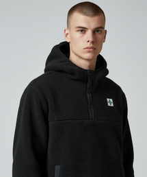 BORN SLIPPY（ボーンスリッピー）の「Calm Texture Hooded Fleece Anorak (Black)（その他アウター）」