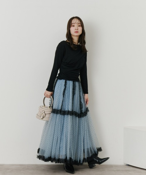 Olu.(オルドット)の「アシンメトリードレープトップス(Tシャツ/カットソー・レディース・ピンク/ホワイト/イエロー/ブラック・FREE)」の13枚目の写真