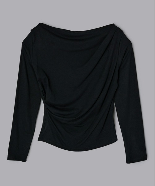 Olu.(オルドット)の「アシンメトリードレープトップス(Tシャツ/カットソー・レディース・ピンク/ホワイト/イエロー/ブラック・FREE)」の19枚目の写真