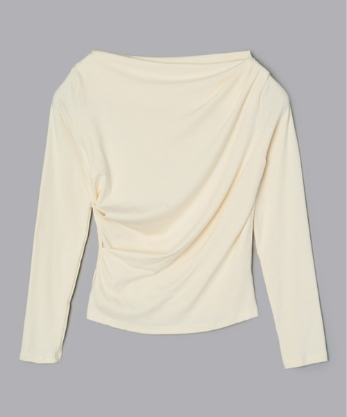 Olu.(オルドット)の「アシンメトリードレープトップス(Tシャツ/カットソー・レディース・ピンク/ホワイト/イエロー/ブラック・FREE)」の18枚目の写真