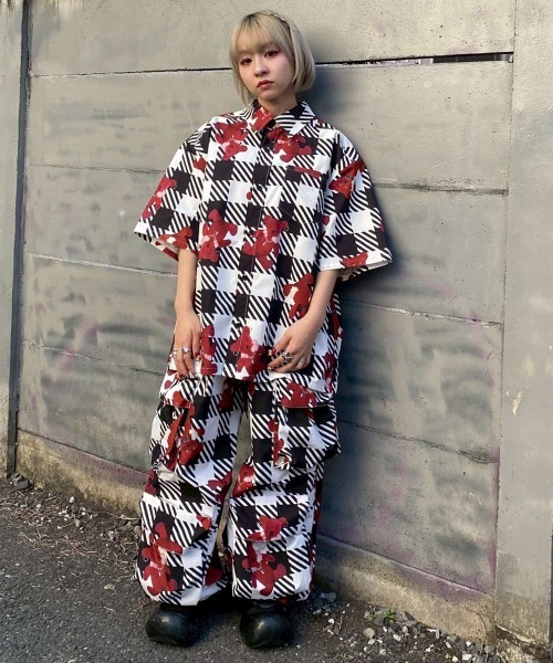 Candy Stripper（キャンディストリッパー）の「BROKEN BEAR CHECK シャツ（シャツ/ブラウス・レディース・ベージュ/ブラック系その他/ブラック・FREE）」の8枚目の写真