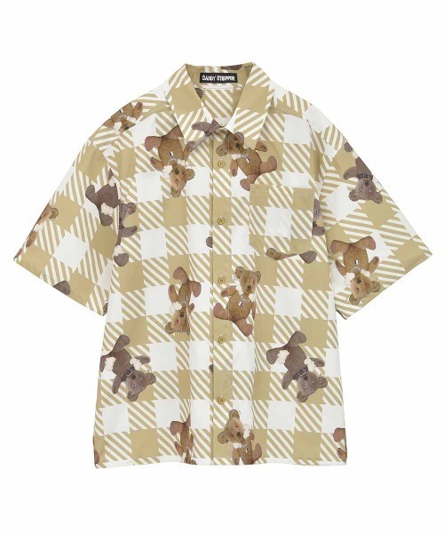 Candy Stripper（キャンディストリッパー）の「BROKEN BEAR CHECK シャツ（シャツ/ブラウス・レディース・ベージュ/ブラック系その他/ブラック・FREE）」の15枚目の写真