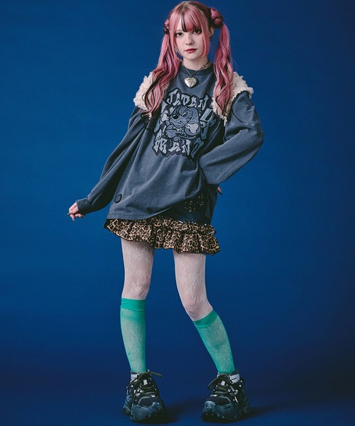 GALFY(ガルフィー)の「【GALFY/ガルフィー】さらっとグラフィティ染め染めロンTee(Tシャツ/カットソー・メンズ・パープル/ピンク/ブラック・M/L/XL)」の19枚目の写真