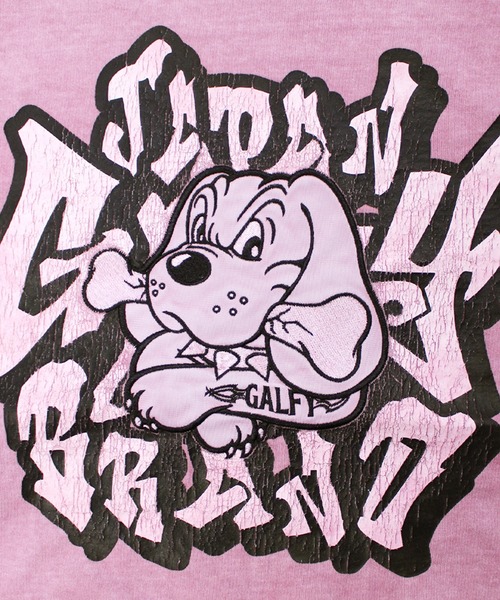 GALFY(ガルフィー)の「【GALFY/ガルフィー】さらっとグラフィティ染め染めロンTee(Tシャツ/カットソー・メンズ・パープル/ピンク/ブラック・M/L/XL)」の4枚目の写真