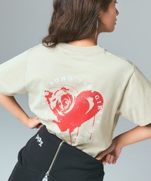 X-girl | FADED HEART ROSE LOGO S/S TEE(Tシャツ/カットソー)