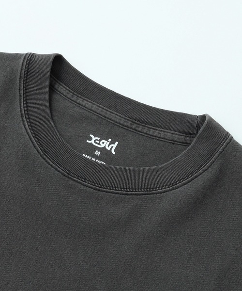 X-girl（エックスガール）の「FADED HEART ROSE LOGO S/S TEE（Tシャツ/カットソー・レディース・ブルー/ブラック/ベージュ・S/M/L）」の7枚目の写真