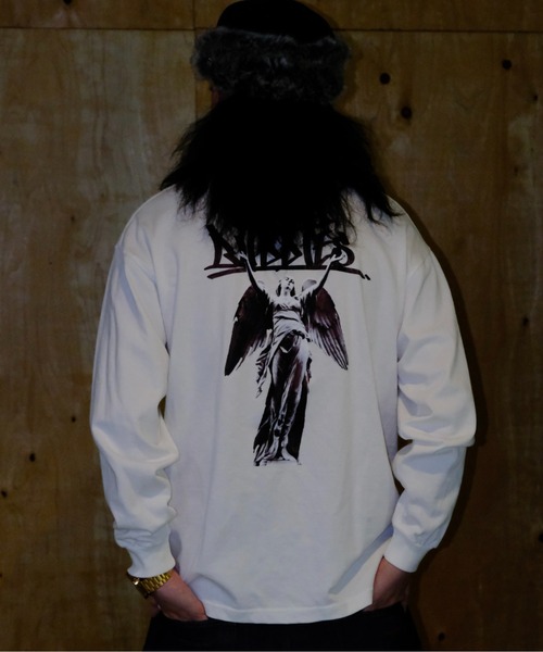 VIBGYOR(ヴィブジョー)の「BUDDIES Break a Leg Angel 9.1oz Long Sleeve T-shirt(BDS)(Tシャツ/カットソー・メンズ・ブラック/ホワイト・X-LARGE/LARGE/MEDIUM)」の1枚目の写真