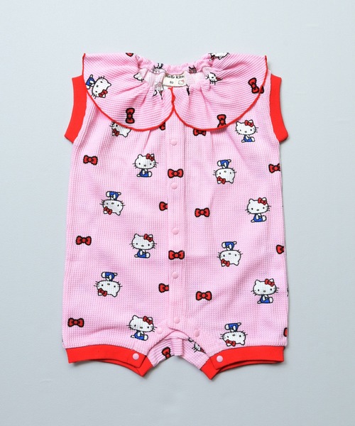 MARKEY'S(マーキーズ)の「【HELLO KITTY/ハローキティ】別注ワッフルロンパース(ロンパース・キッズ・パープル/ミント/ピンク・80/70)」の3枚目の写真