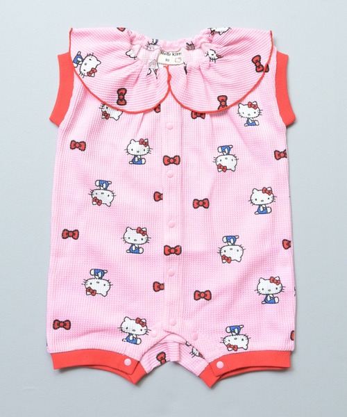 MARKEY'S(マーキーズ)の「【HELLO KITTY/ハローキティ】別注ワッフルロンパース(ロンパース・キッズ・パープル/ミント/ピンク・80/70)」の4枚目の写真