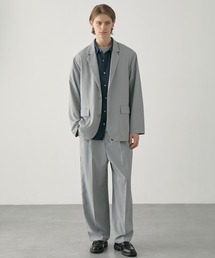 EASENCE（イーズエンス）の「【EASENCE】ハイツイステッドツイル セットアップ シングルテーラードジャケット&センタープレス タックスラックス<速乾 UVカット イージーケア>（セットアップ）」