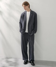 EASENCE（イーズエンス）の「【EASENCE】ハイツイステッドツイル セットアップ シングルテーラードジャケット&センタープレス タックスラックス<速乾 UVカット イージーケア>（セットアップ）」