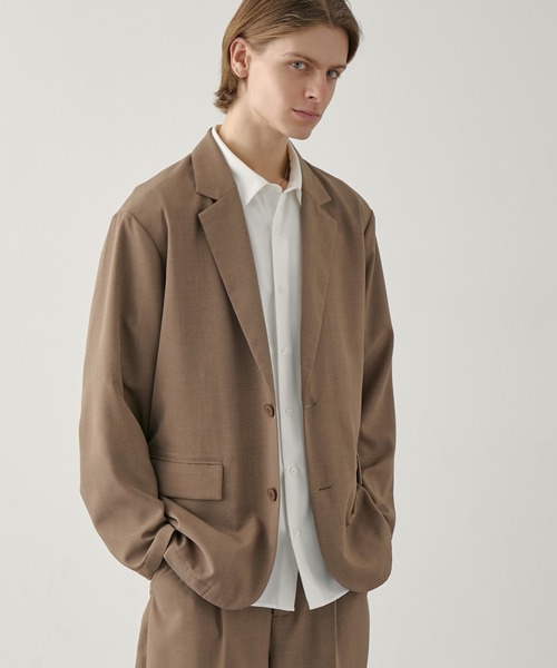 EASENCE（イーズエンス）の「【EASENCE】ハイツイステッドツイル セットアップ シングルテーラードジャケット＆センタープレス タックスラックス<速乾/UVカット/イージーケア>（セットアップ・メンズ・ライトグレー/ネイビー/モカ/チャコール・S/M/L/XL）」の18枚目の写真