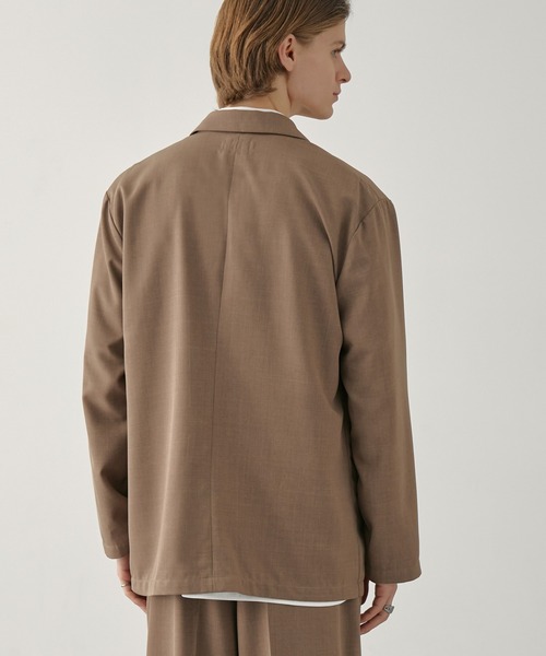 EASENCE（イーズエンス）の「【EASENCE】ハイツイステッドツイル セットアップ シングルテーラードジャケット＆センタープレス タックスラックス<速乾/UVカット/イージーケア>（セットアップ・メンズ・ライトグレー/ネイビー/モカ/チャコール・S/M/L/XL）」の20枚目の写真