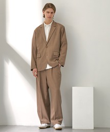 EASENCE（イーズエンス）の「【EASENCE】ハイツイステッドツイル セットアップ シングルテーラードジャケット&センタープレス タックスラックス<速乾 UVカット イージーケア>（セットアップ）」