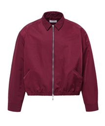 VONVAT（ヴォンバト）の「ショルダーパッドジップアップシャツジャケット（バーガンディ）（MA-1）」