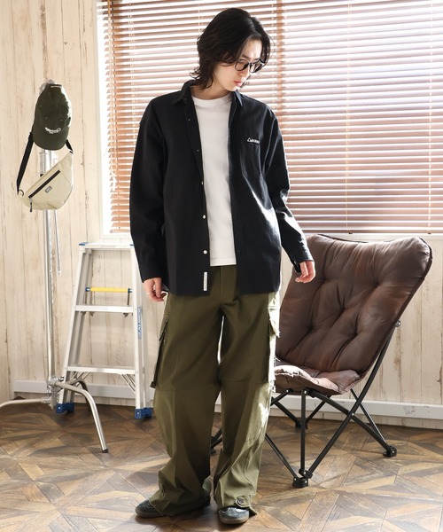 GERRY(ジェリー)の「【GERRY/ジェリー】パナマ胸刺繍 長袖レギュラーシャツ(シャツ/ブラウス・メンズ・ストライプ/ネイビー/ブラック/ベージュ/ホワイト・LL/L/M)」の22枚目の写真