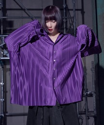 狐独（コドク）の「ボリュームオーバープリーツシャツ/セットアップ対応（シャツ/ブラウス）」