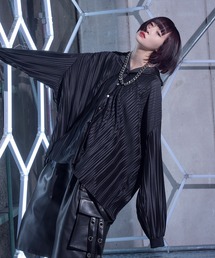 狐独（コドク）の「ボリュームオーバープリーツシャツ/セットアップ対応（シャツ/ブラウス）」