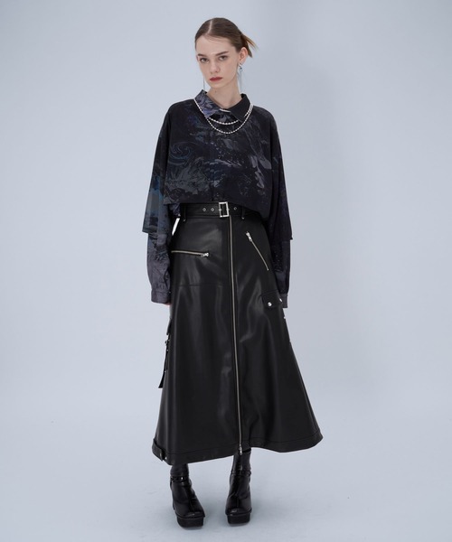 HARE（ハレ）の「ライダースライクスカート(HARE)（スカート・レディース・ブラック・FREE）」の20枚目の写真