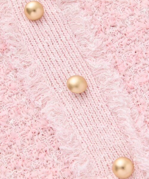 La boutique BonBon（ラブティックボンボン）の「【アンサンブル可】ファンシーツイードニットキャミ（ニット/セーター・レディース・ネイビー/オフホワイト/ピンク・FREE）」の14枚目の写真