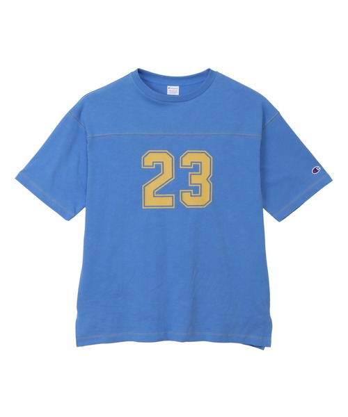 Champion（チャンピオン）の「【Champion/チャンピオン】レディース ショートスリーブ フットボールTシャツ（Tシャツ/カットソー・レディース・レッド系その他3/イエロー系その他3/ブルー系4/グリーン系その他・LARGE/MEDIUM）」の2枚目の写真